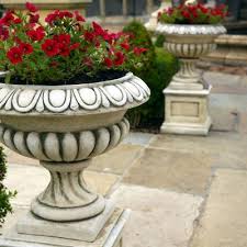 reclaimed planters urns vine