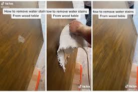 how to remove water stains from wood