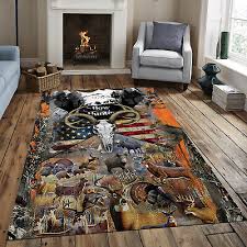 usa flag rug hunting decor deer room