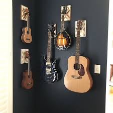 Modern Guitar Wall Mount Walnut Guitar