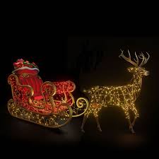 Inlitefi Santas Sleigh And Reindeer 79