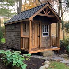 8x20 Tall Gable Shed Plan With Porch