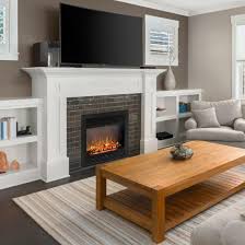 electric fireplace insert recessed