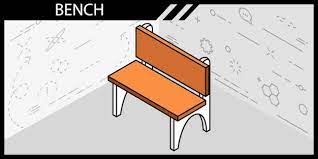 Bench Isometric Design Icon Vector Web