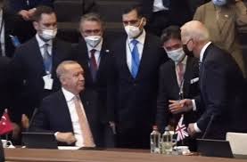 Biden gives awkward fist-bump to Turkey's Erdogan at NATO summit - Ahzabnews
