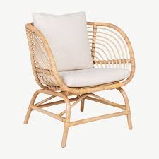 Mira Rattan Lounge Chair Natural