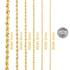 Best Rope Chain 6mm Fashion Jewelry Necklaces Made Of Real 24k Gold On Semi Precious Metals Thick Layers Help It Resist Tarnishing 100 Free