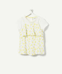 2 In 1 Yellow And White T Shirt