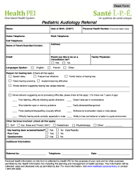 audiology referral form fill out and