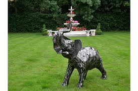 Metal Elephant Garden Statue Large