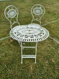 Bistro Set Oval Cream Table And 2