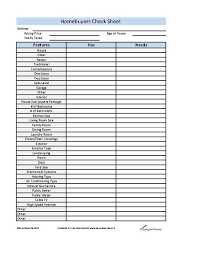 ing home checklist free pdf
