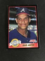 He played for 15 seasons in major league baseball. 1991 Score David Justice Rookie Of The Year Atlanta Braves 880 Baseball Card Ebay
