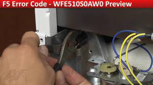 whirlpool stove f5 error code door