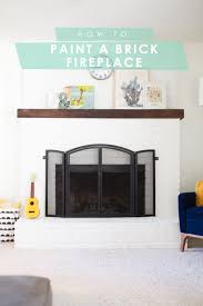 how to paint a brick fireplace diy
