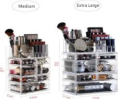 cq acrylic clear makeup organizer and