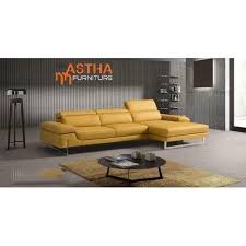 brown designer yellow sofa set size