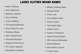 499 las clothes brand names that