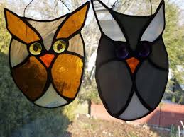 Adorable Multicolored Stained Glass Owl