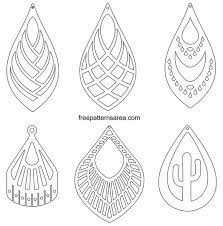 earring shapes template free svg cut