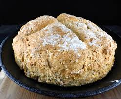 no yeast spelt soda bread with chia seeds