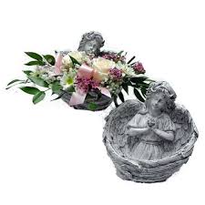 Sympathy flowers with angel keepsake. Sweet Angel Floral Bouquet Funeral Flowers Cathy Cowgill Flowers