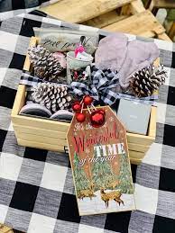 cozy christmas gift crate