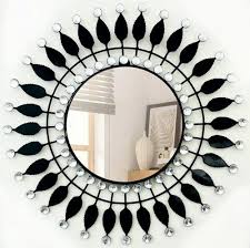 Black Decorative Wall Mirror Iron