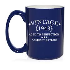 80th birthday ceramic coffee mug