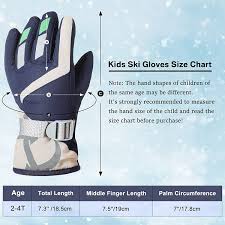 4 pairs kids snow gloves waterproof