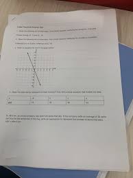Solved Linear Functions Practice Test 1