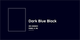 about dark blue black color codes