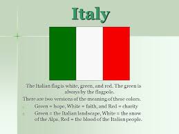 Free shipping on orders over $25 shipped by amazon. Italy The Italian Flag Is White Green And Red The Green Is Always By The Flagpole There Are Two Versions Of The Meaning Of These Colors Green Hope Ppt Video