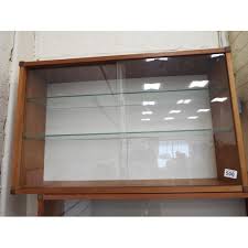 Three Teak Display Cabinets With