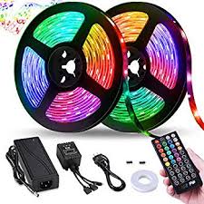 Led Strip Lights 32 8ft Rgb Led Light Strip Music Sync Timer Rope Lights With 40keys Ir Remote Controller Dc12v 5a Power Supply 300 Smd 5050 Leds Non Waterproof Ideal For Room Kitchen Party Walmart Com Walmart Com