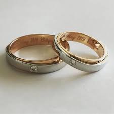 rose gold couple rings