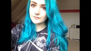 I got my hair dyed blue then dyed it again myself with store bought color. Manic Panic Vegan Hair Dye Review Voodoo Blue Youtube