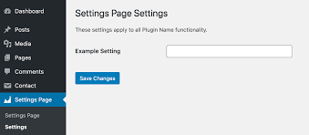 create wordpress plugin settings page
