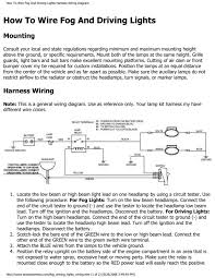 driving lights harness wiring diagram