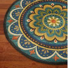 round geometric indoor area rug
