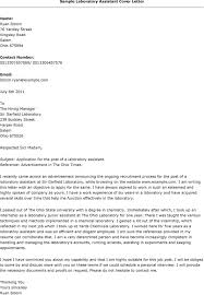 Cover Letter For Computer Lab Assistant Position Lab Cover Letter