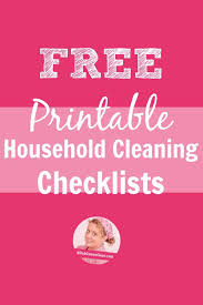 printable household cleaning checklists