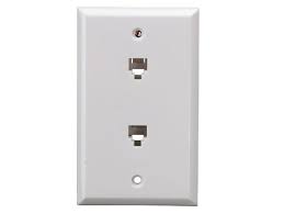 2 Port Wall Plate With 6p6c Jack