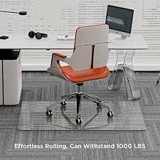 clear red gl desk chair mat