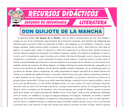 Cervantes'in ünlü romanı don quijote, tam adıyla la mancha'lı yaratıcı asilzade don quijote. Don Quijote De La Mancha Para Segundo De Secundaria Recursos 2021