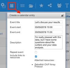 New In Rspace Eln 1 49 Shareable Calendar And Event Creation Makes