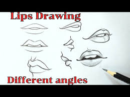 how to draw lips easy at diffe