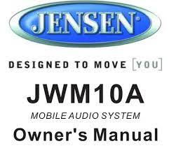 Jensen Mobile Audio System Owner S Manual