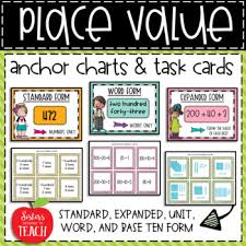 Place Value Task Cards By Sisters Designed To Teach Tpt