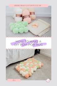 how to make a diy pom pom rug at home